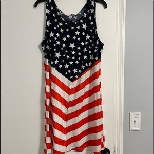 SHEIN curve: American flag Dress
